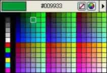 カラーピッカーから色を選択