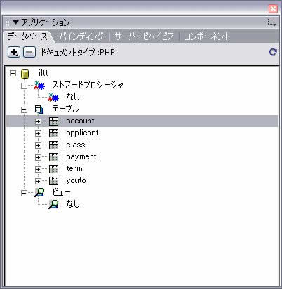データベースに接続した