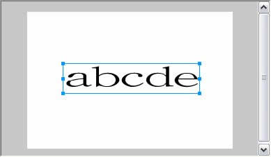 テキストを描画範囲いっぱいに広げ、隙間をなくすように拡大します