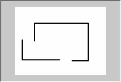 引いた部分にパスをつくり分離した