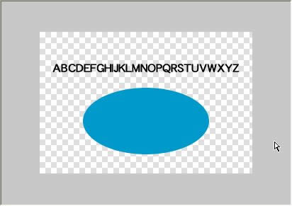 楕円とテキスト