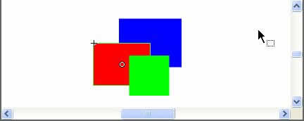一番したにある、赤い四角形をひとつ前面に移動
