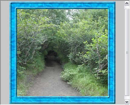 画像にフレームが追加された